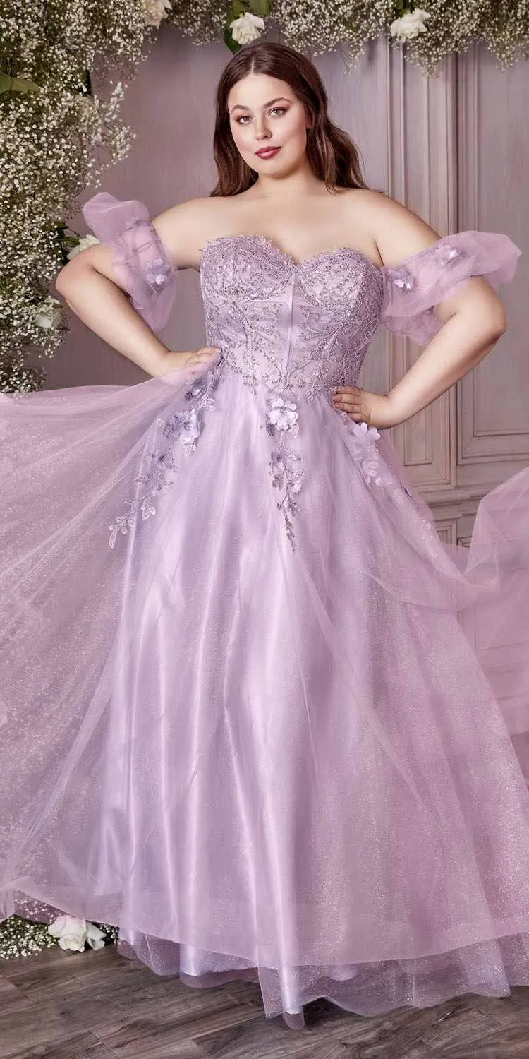 Cinderella Divine CD0191 Strapless Layered Tulle Gown