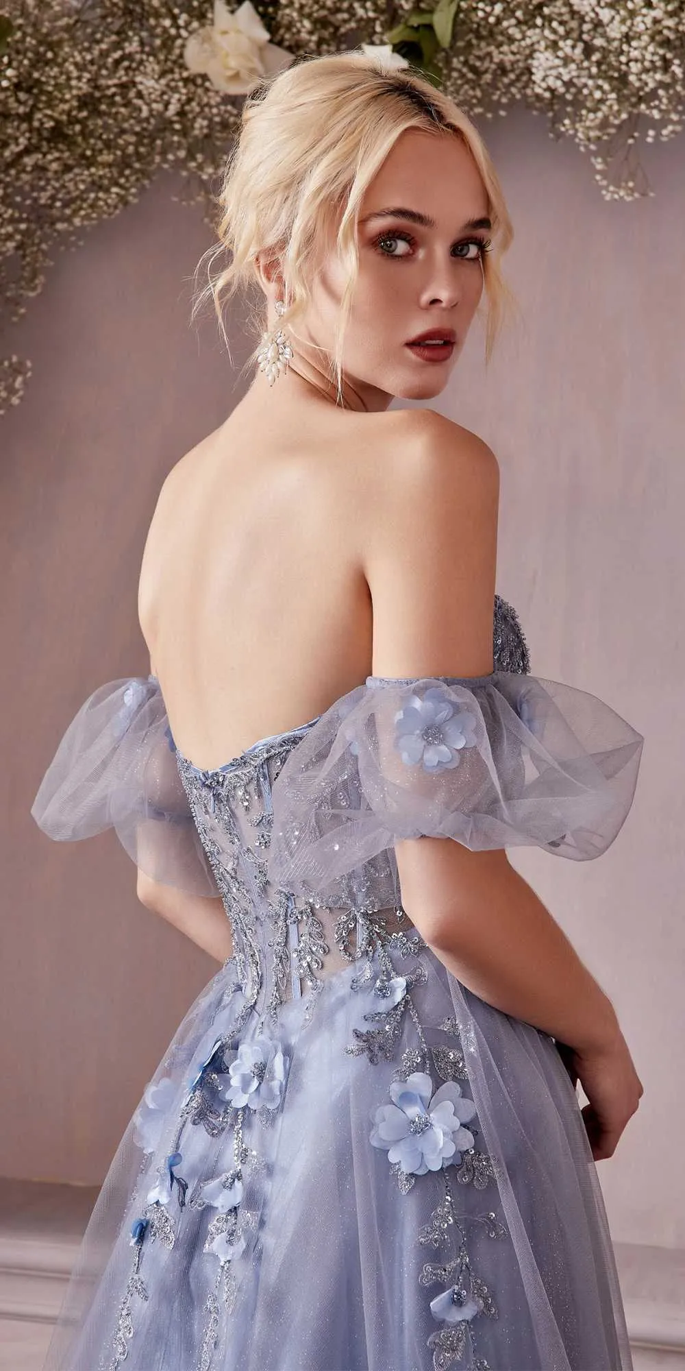 Cinderella Divine CD0191 Strapless Layered Tulle Gown