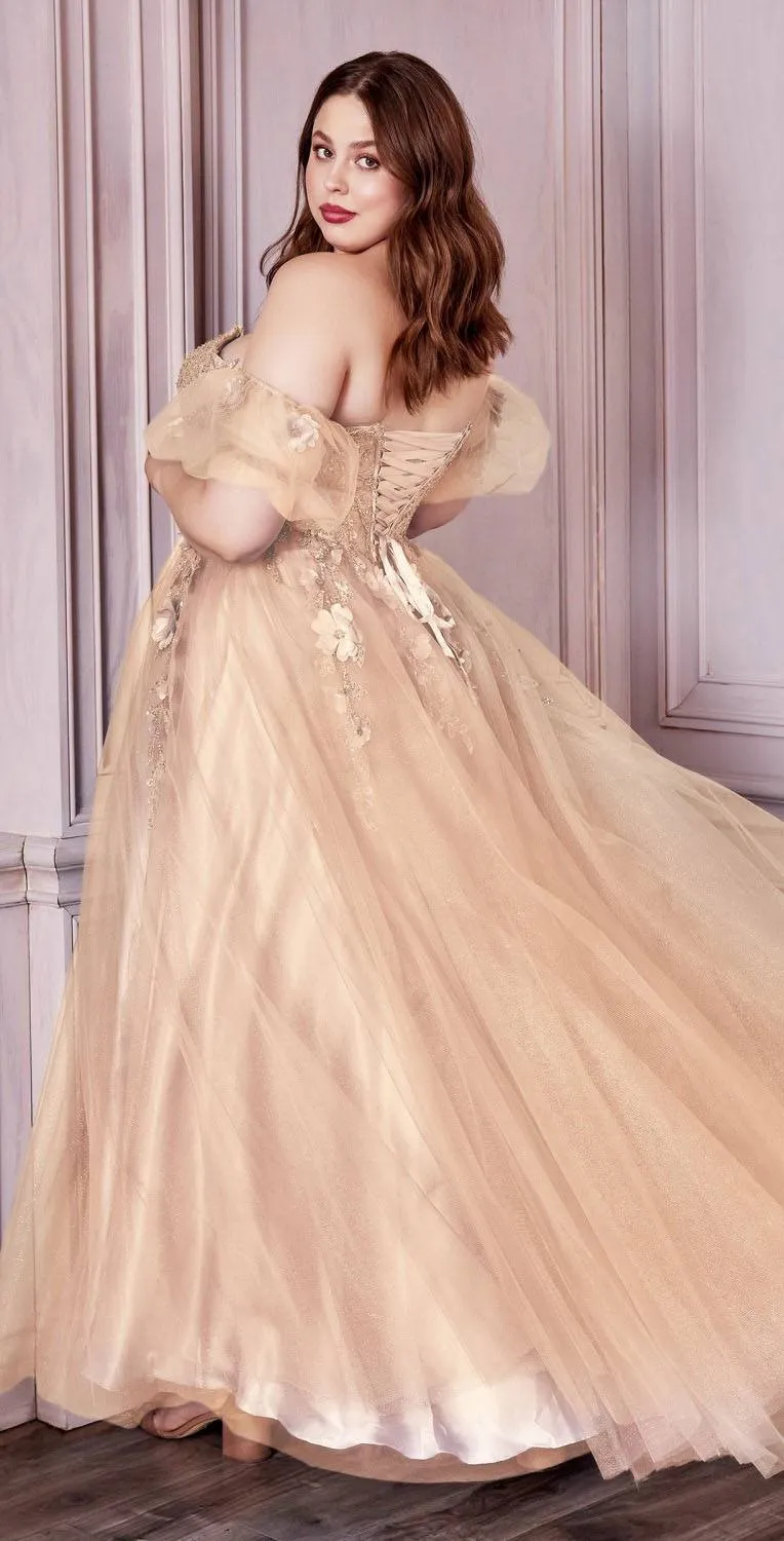 Cinderella Divine CD0191 Strapless Layered Tulle Gown