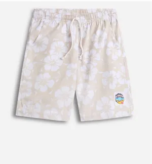 Classic Hibiscus Shorts - Stone