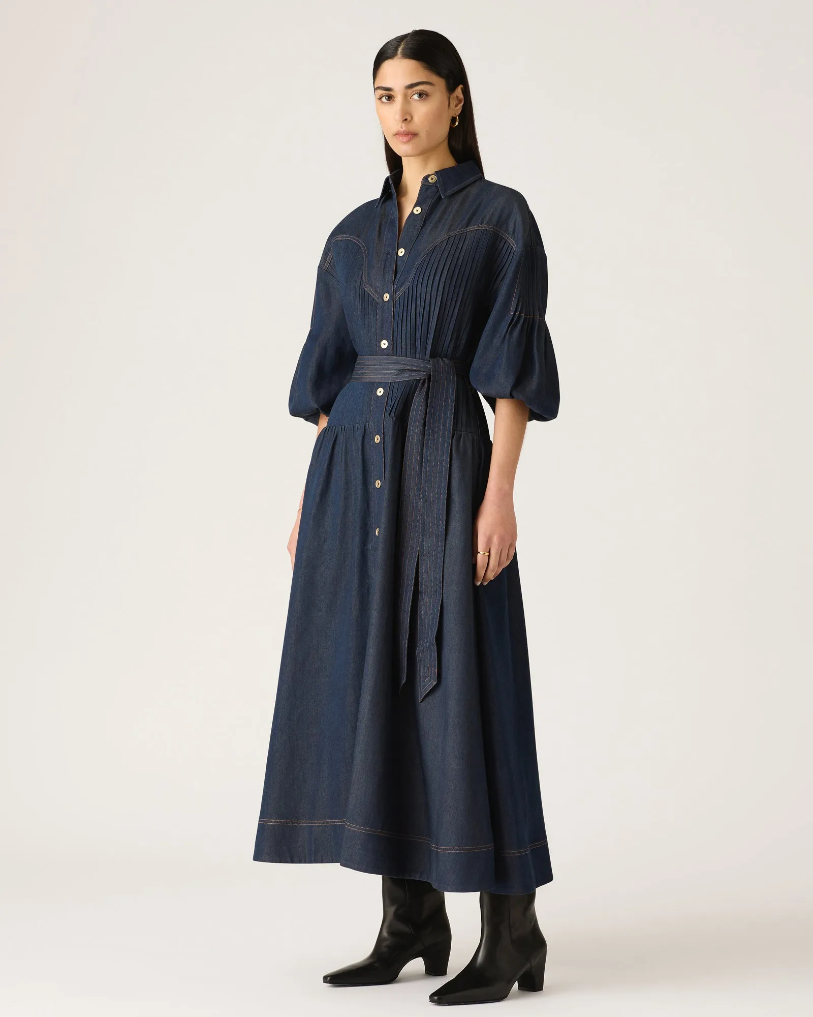 Cleo Denim Shirt Dress- Mos the Label