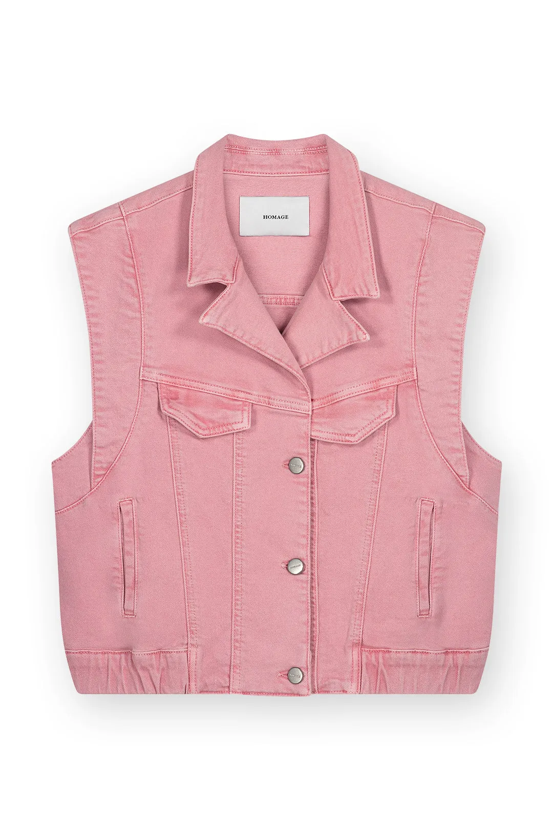 Colored Cropped Denim Gilet