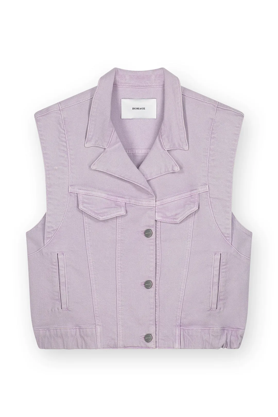 Colored Cropped Denim Gilet