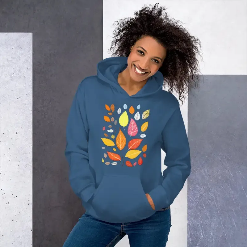 Colorful Leaves Unisex Hoodie for Vibrant Autumn Leaves