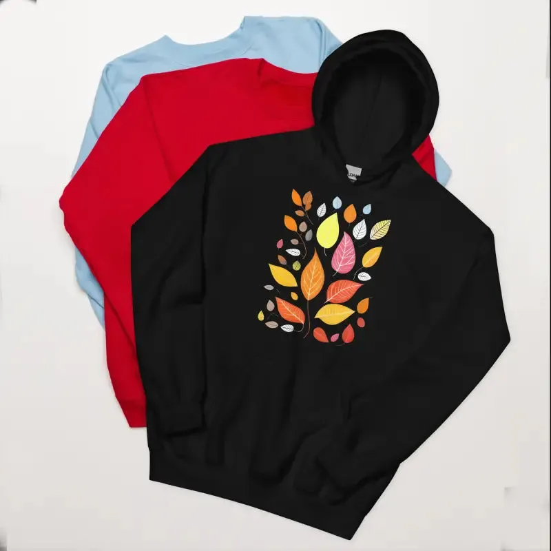 Colorful Leaves Unisex Hoodie for Vibrant Autumn Leaves