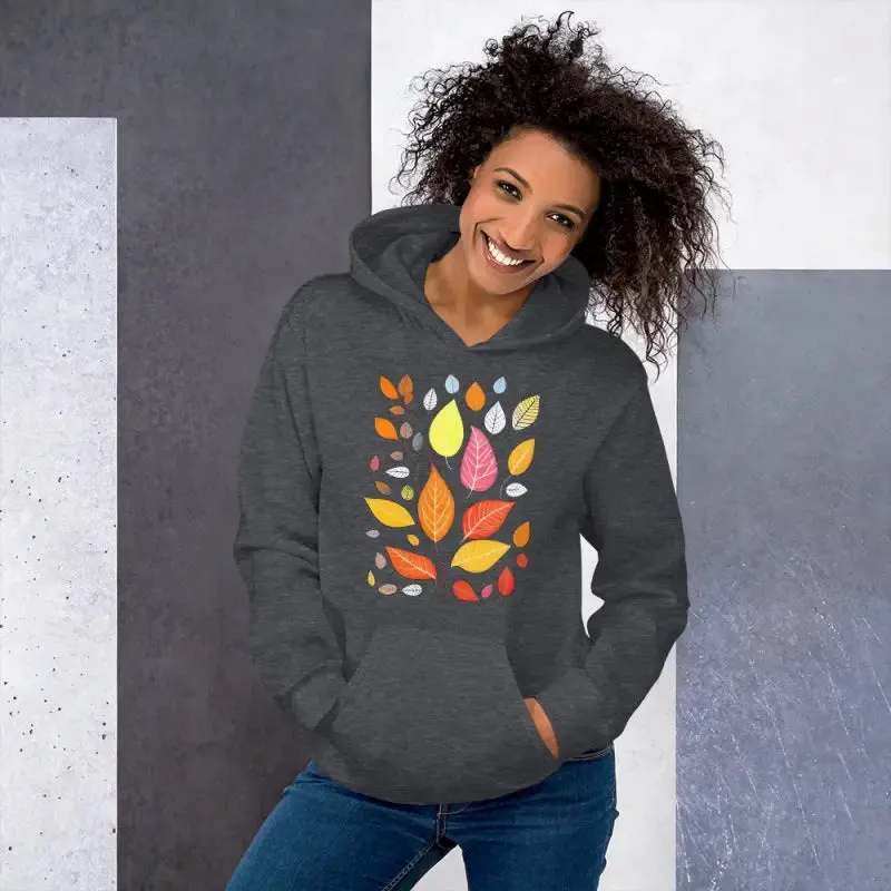 Colorful Leaves Unisex Hoodie for Vibrant Autumn Leaves