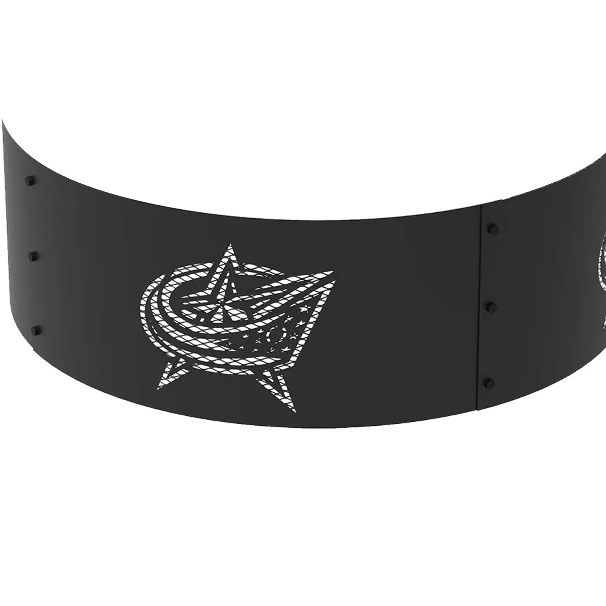 Columbus Blue Jackets 36 in. Round x 12 in. High Decorative Steel Fire Ring