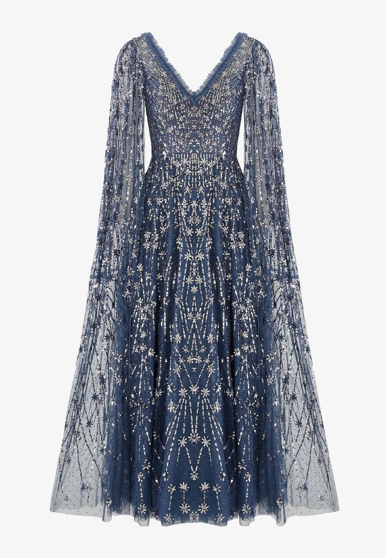 Comet V-neck Sequined Gown