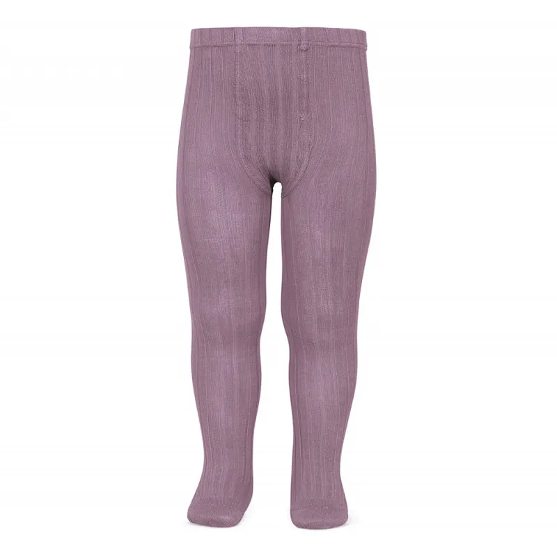 Cotton Rib Tights | Amethyst - Last Sizes
