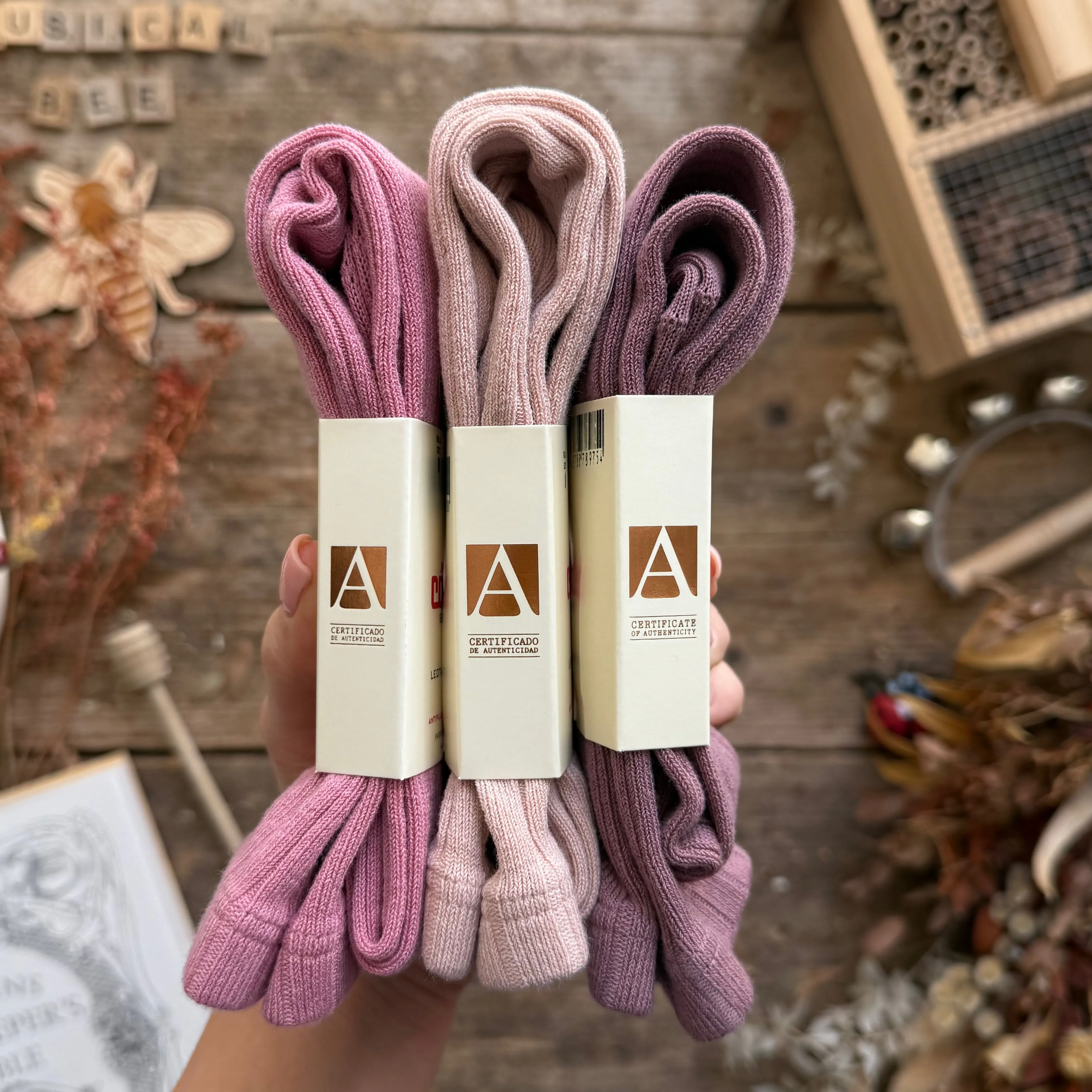 Cotton Rib Tights | Old Rose