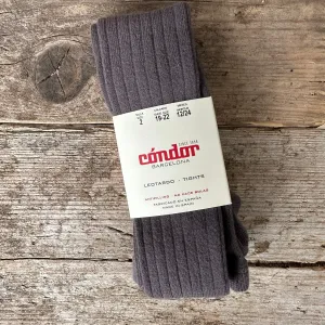 Cotton Rib Tights | Truffle | Last Sizes