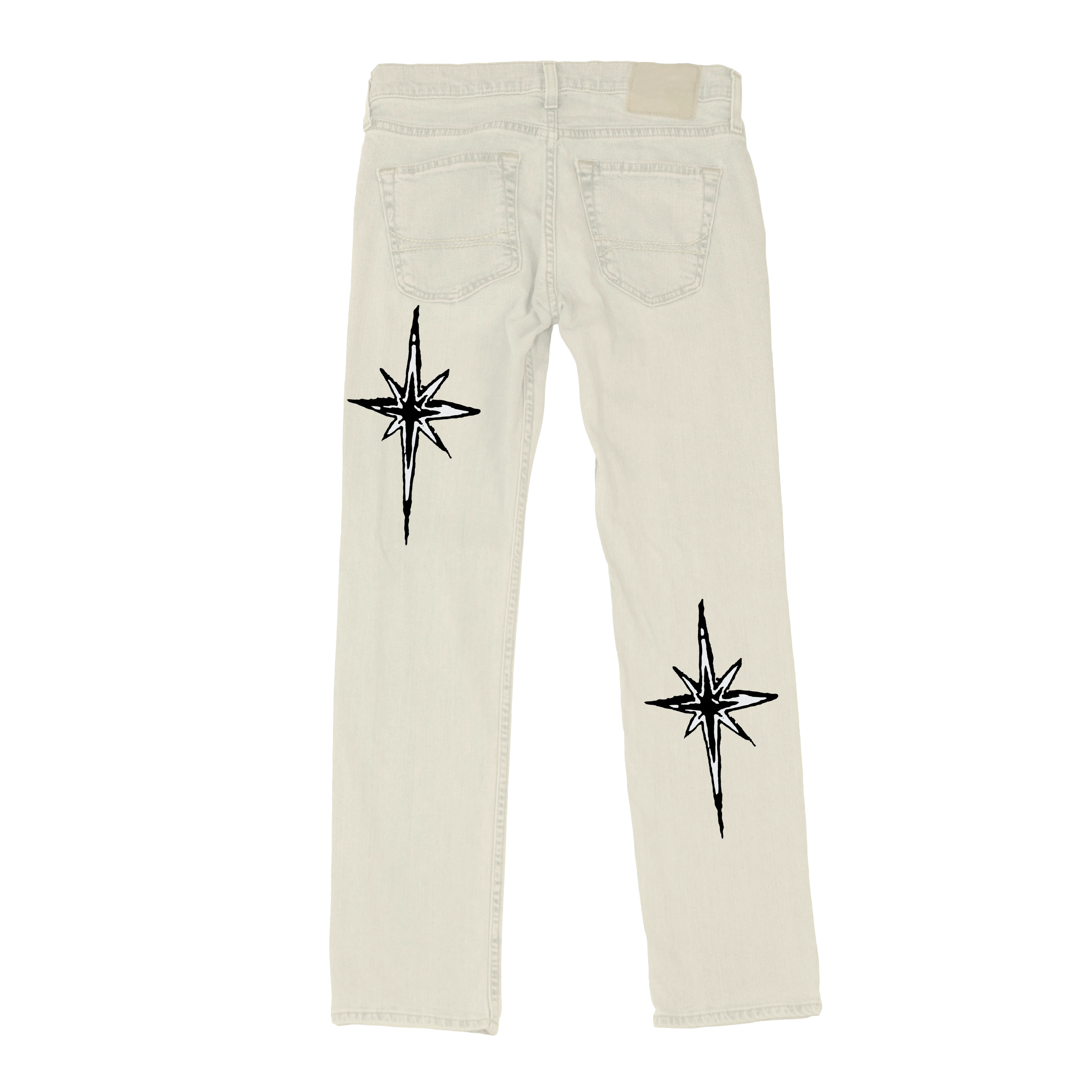 Cream Sparkle Jeans