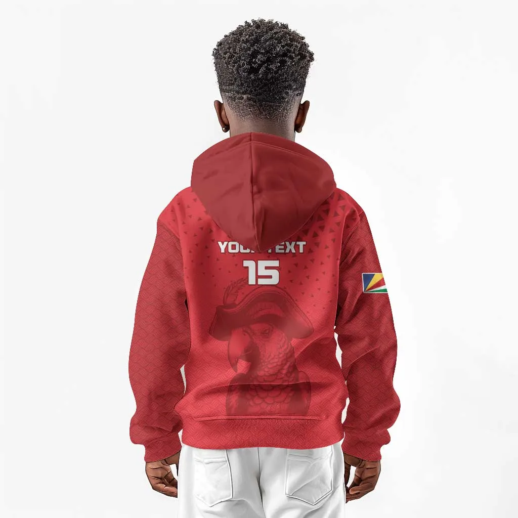 Custom Afro Seychelles Football Kid Hoodie Pirate Parrot LT15