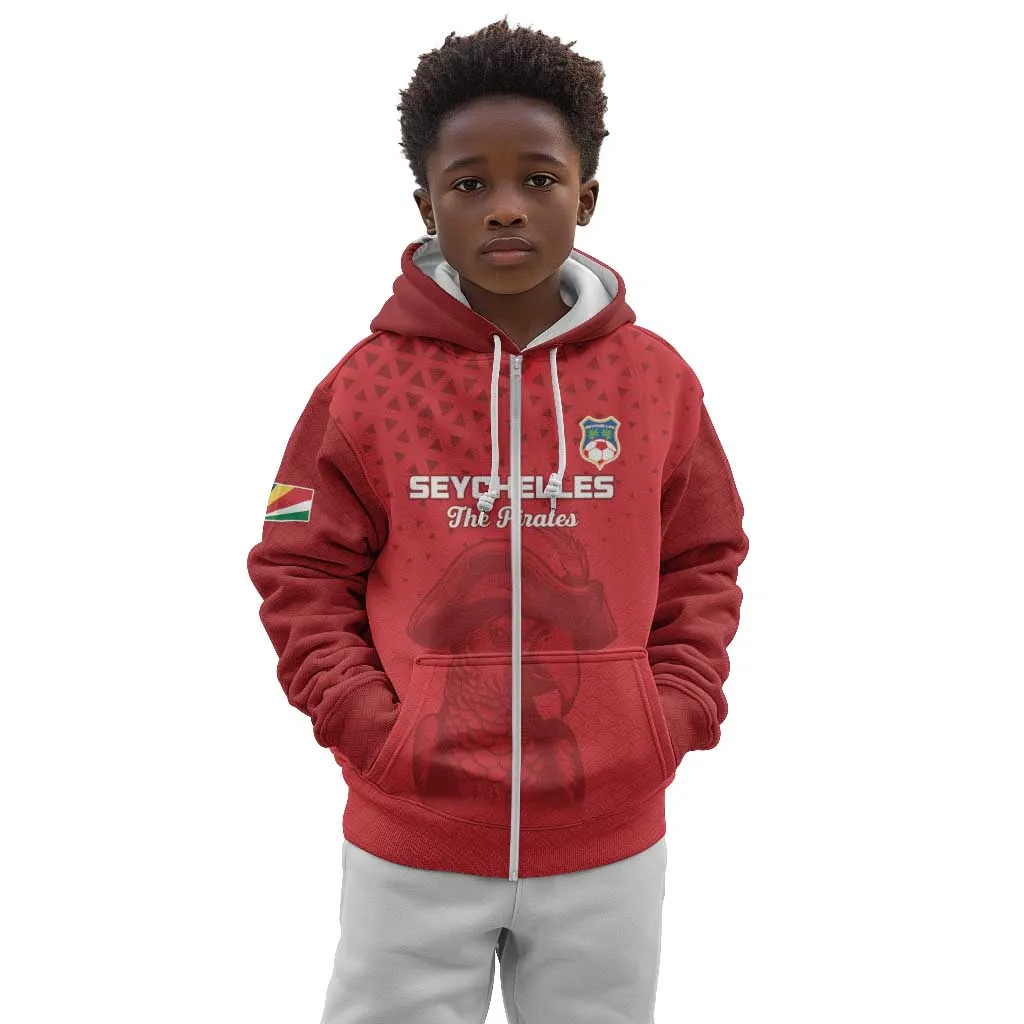 Custom Afro Seychelles Football Kid Hoodie Pirate Parrot LT15