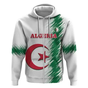 Custom Algeria Football Zip Hoodie Go The Greens LT14
