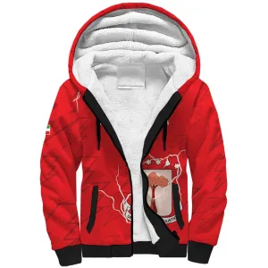 Custom Equatorial Guinea Football Sherpa Hoodie Go Champions - Red Version LT15