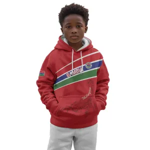 Custom Gambia Football Kid Hoodie Scorpions Never Die LT15