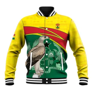 Custom Ghana Black Batters Baseball Jacket Ghanaian Tawny Eagle - Cricket Style LT14
