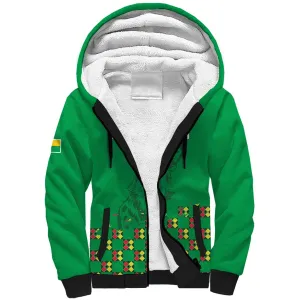 Custom Guinea Bissau Football Sherpa Hoodie African Wild Dog - Go Djurtus LT15