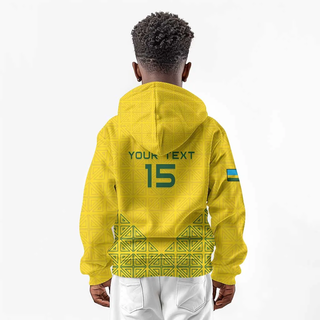 Custom Jamhuri ya Rwanda Football Kid Hoodie Go Amavubi Go LT15