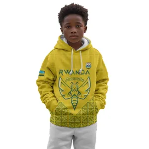 Custom Jamhuri ya Rwanda Football Kid Hoodie Go Amavubi Go LT15