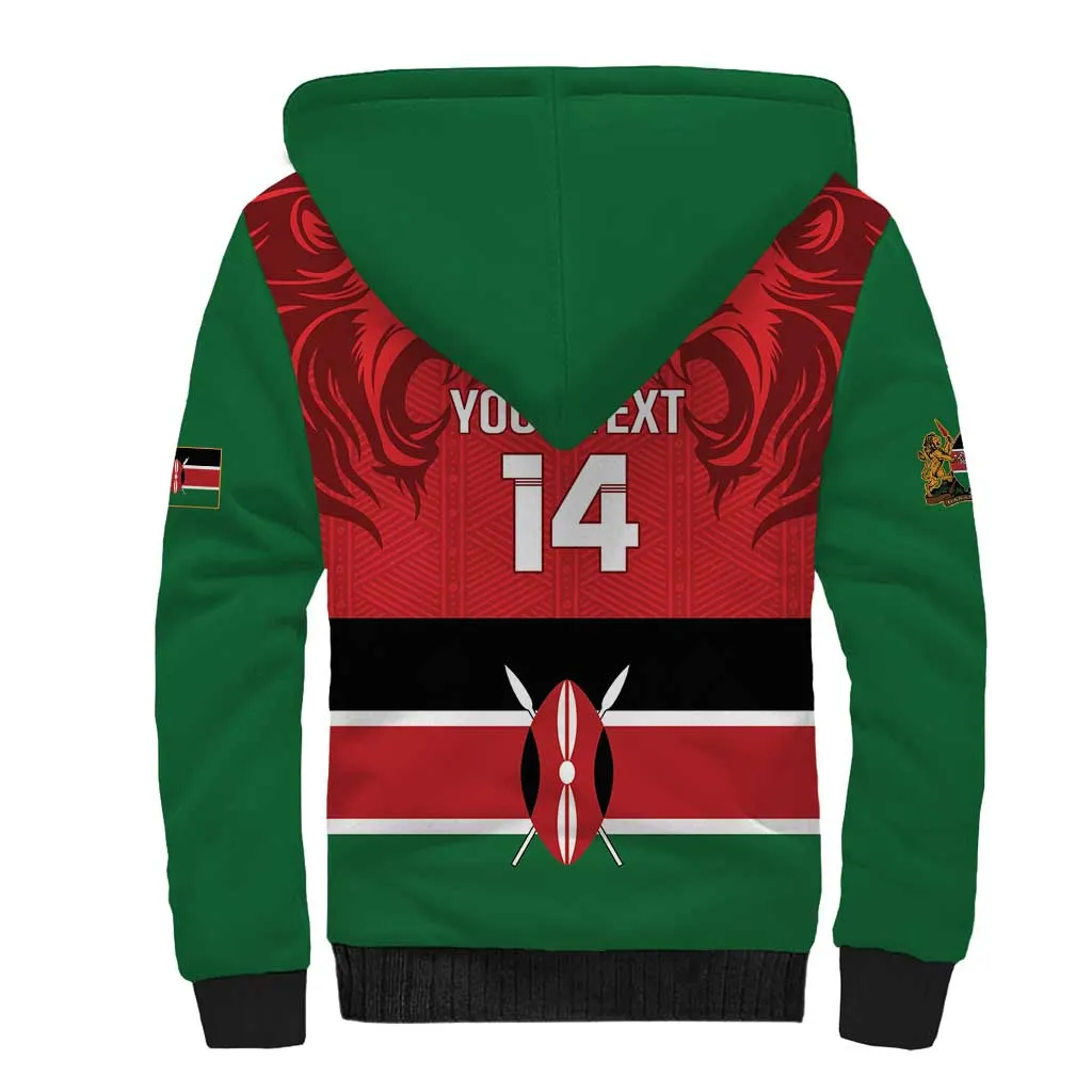 Custom Kenya Football Sherpa Hoodie Go Harambee Stars African Pattern LT14