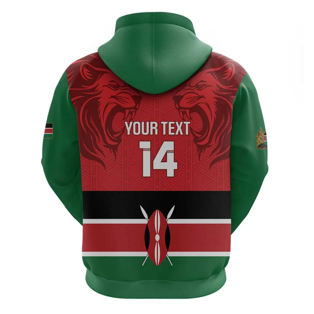 Custom Kenya Football Zip Hoodie Go Harambee Stars African Pattern LT14