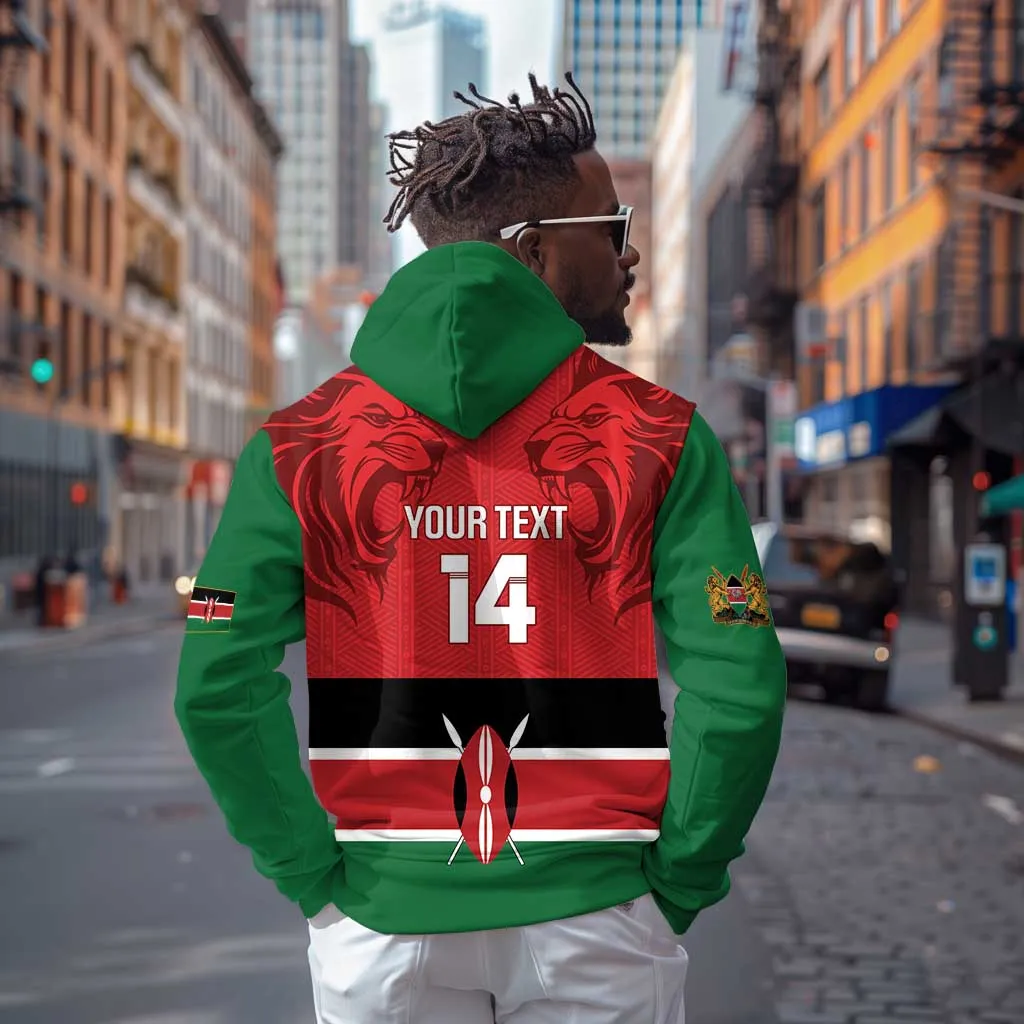 Custom Kenya Football Zip Hoodie Go Harambee Stars African Pattern LT14