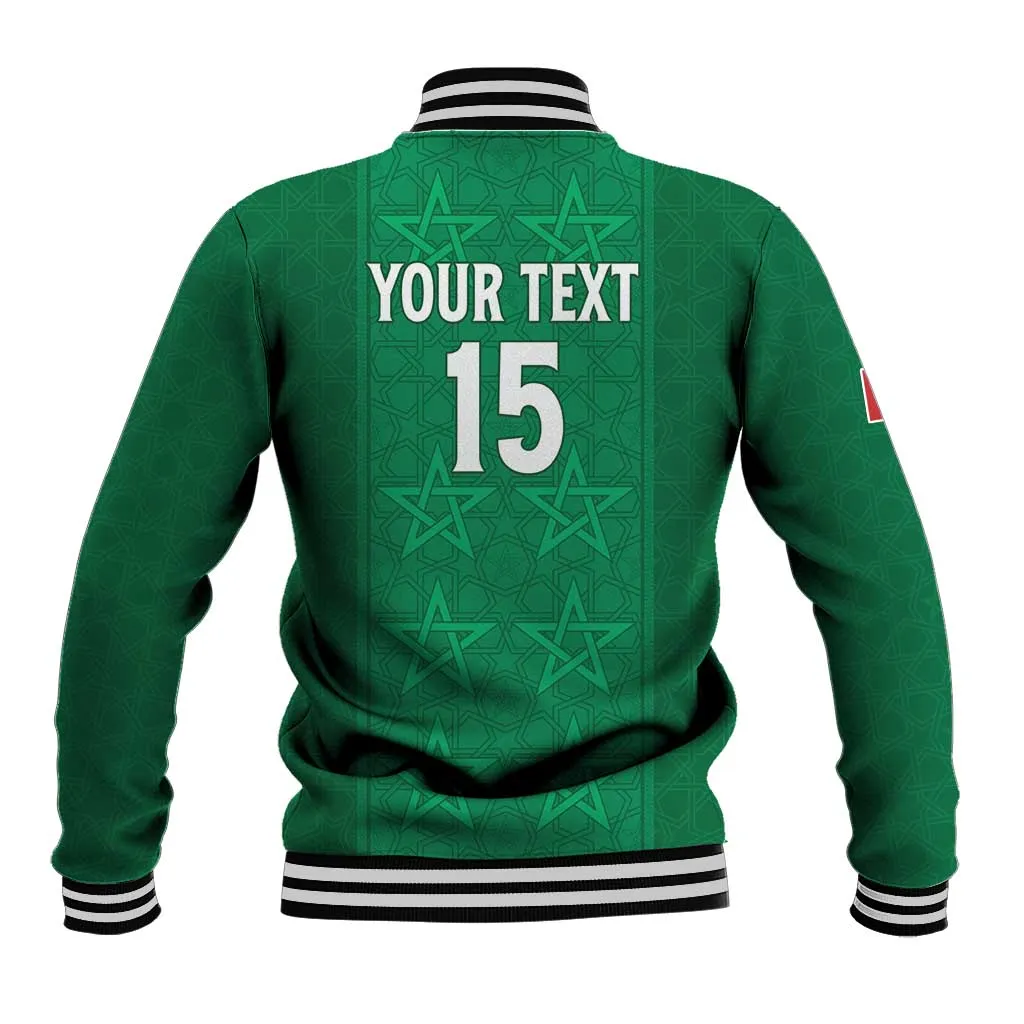 Custom Morocco Football Baseball Jacket Dima Maghrib LT15