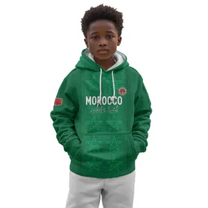 Custom Morocco Football Kid Hoodie Dima Maghrib LT15