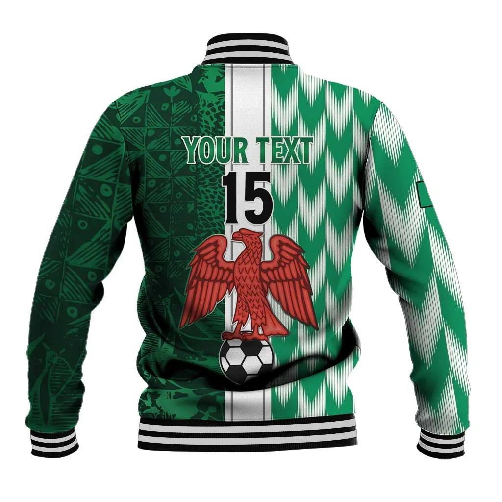 Custom Nigeria Football Baseball Jacket Go Champions LT15