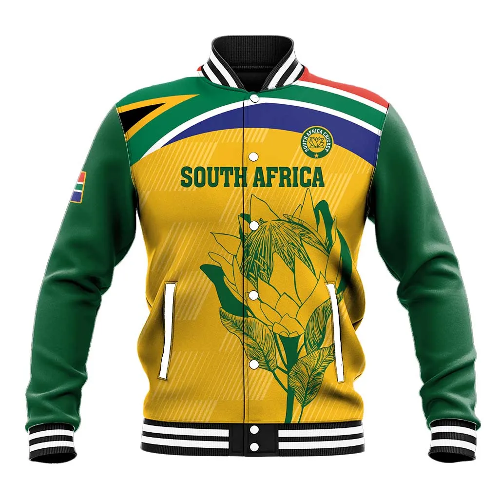 Custom South Africa Cricket Baseball Jacket Go Champions World Cup Proteas LT14