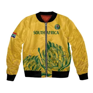 Custom South Africa Cricket Bomber Jacket 2024 African Pattern Go Proteas LT14