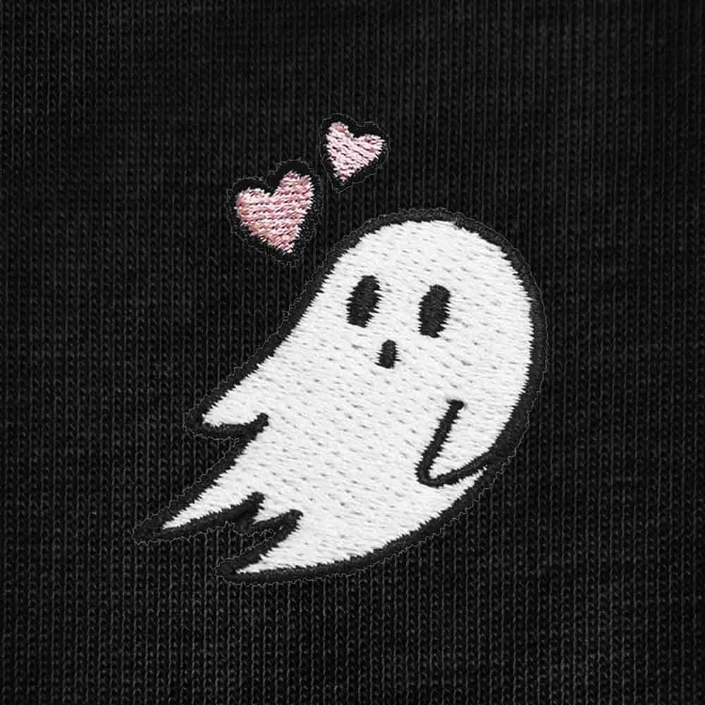 Dalix Heartly Ghost Flowy Cropped Tee