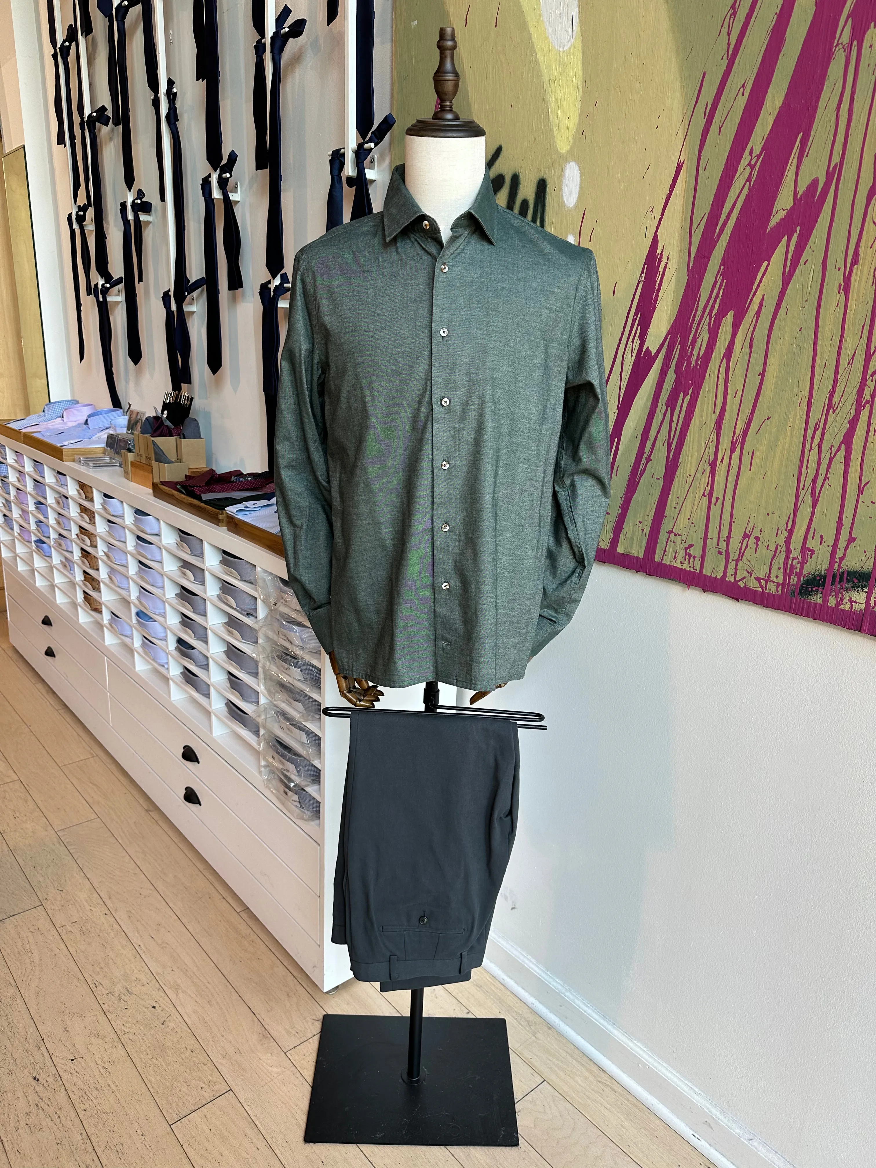 Dark Green Flannel Shirt