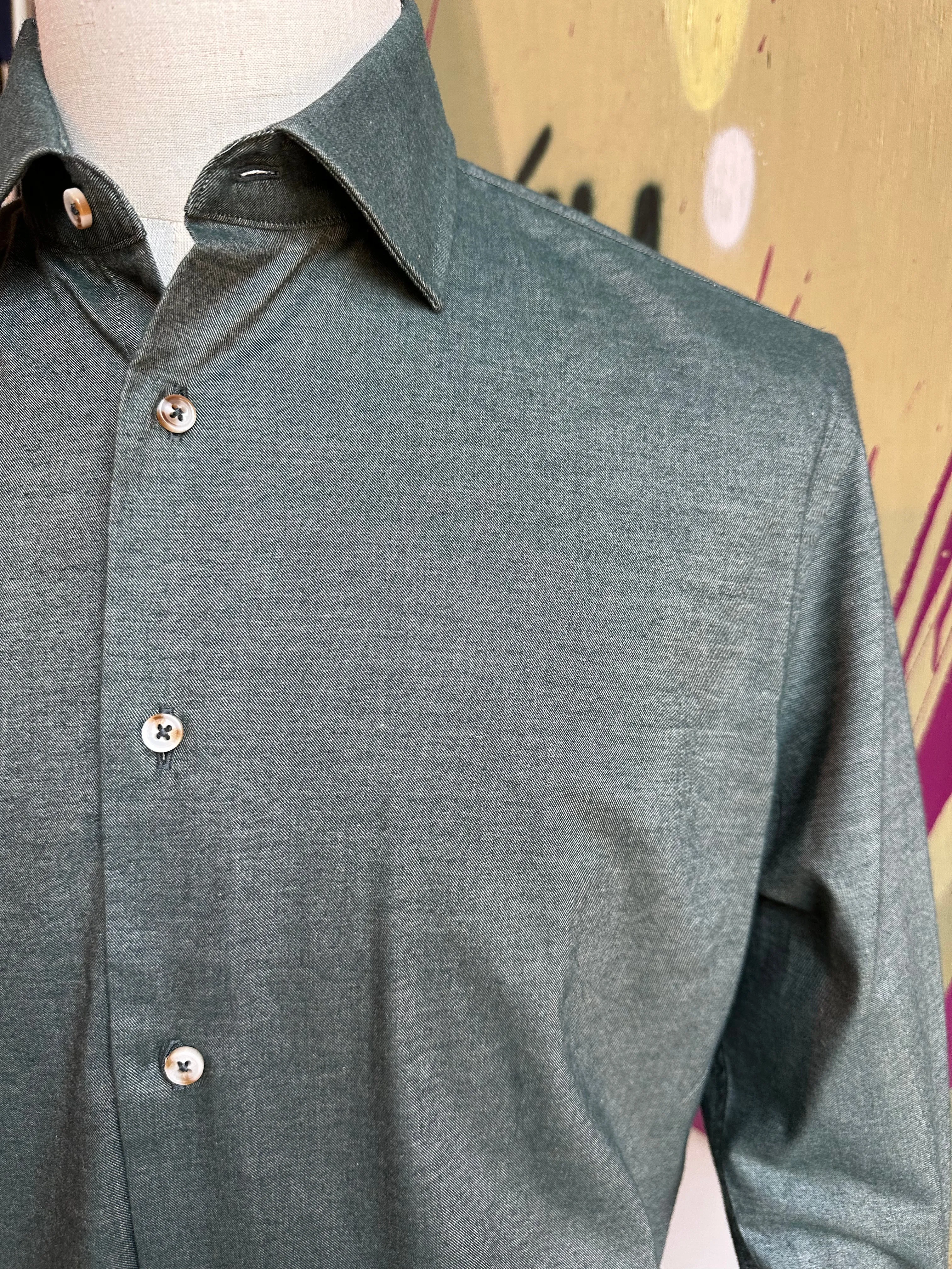 Dark Green Flannel Shirt