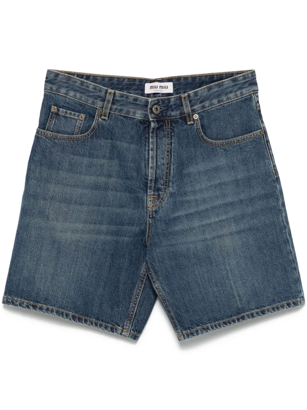 Denim cotton shorts