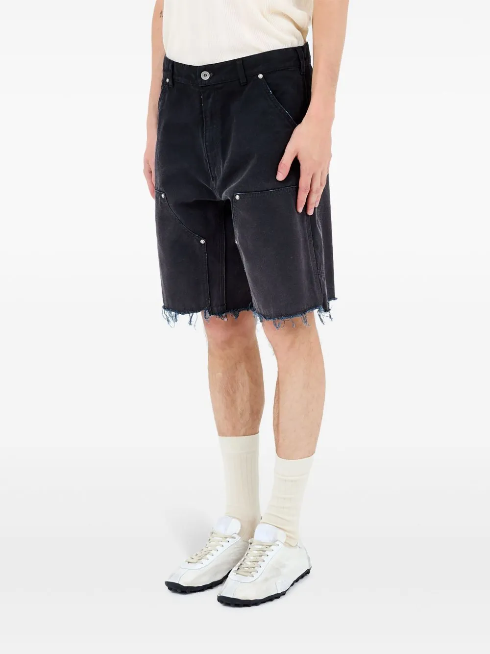 Denim cotton shorts