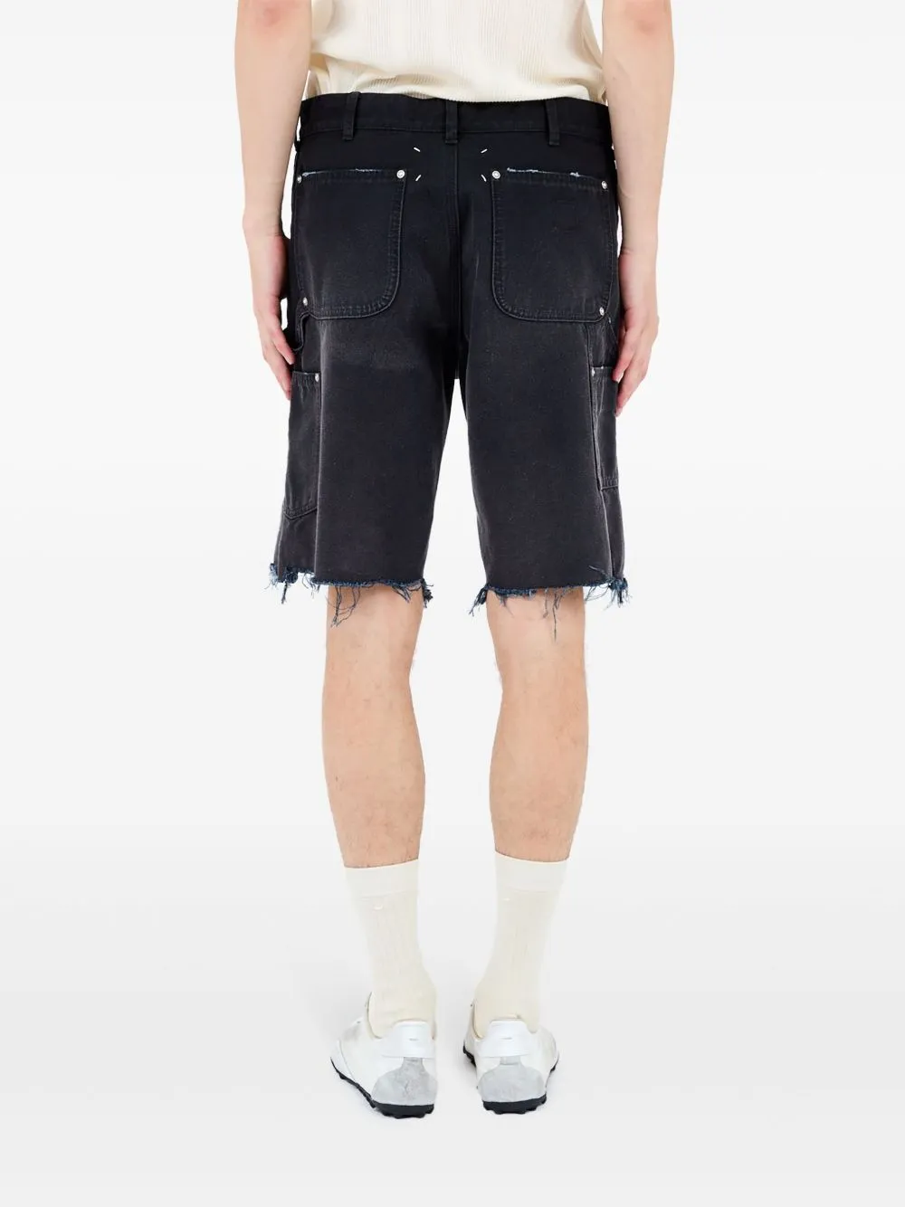 Denim cotton shorts