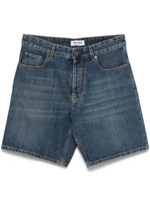 Denim cotton shorts
