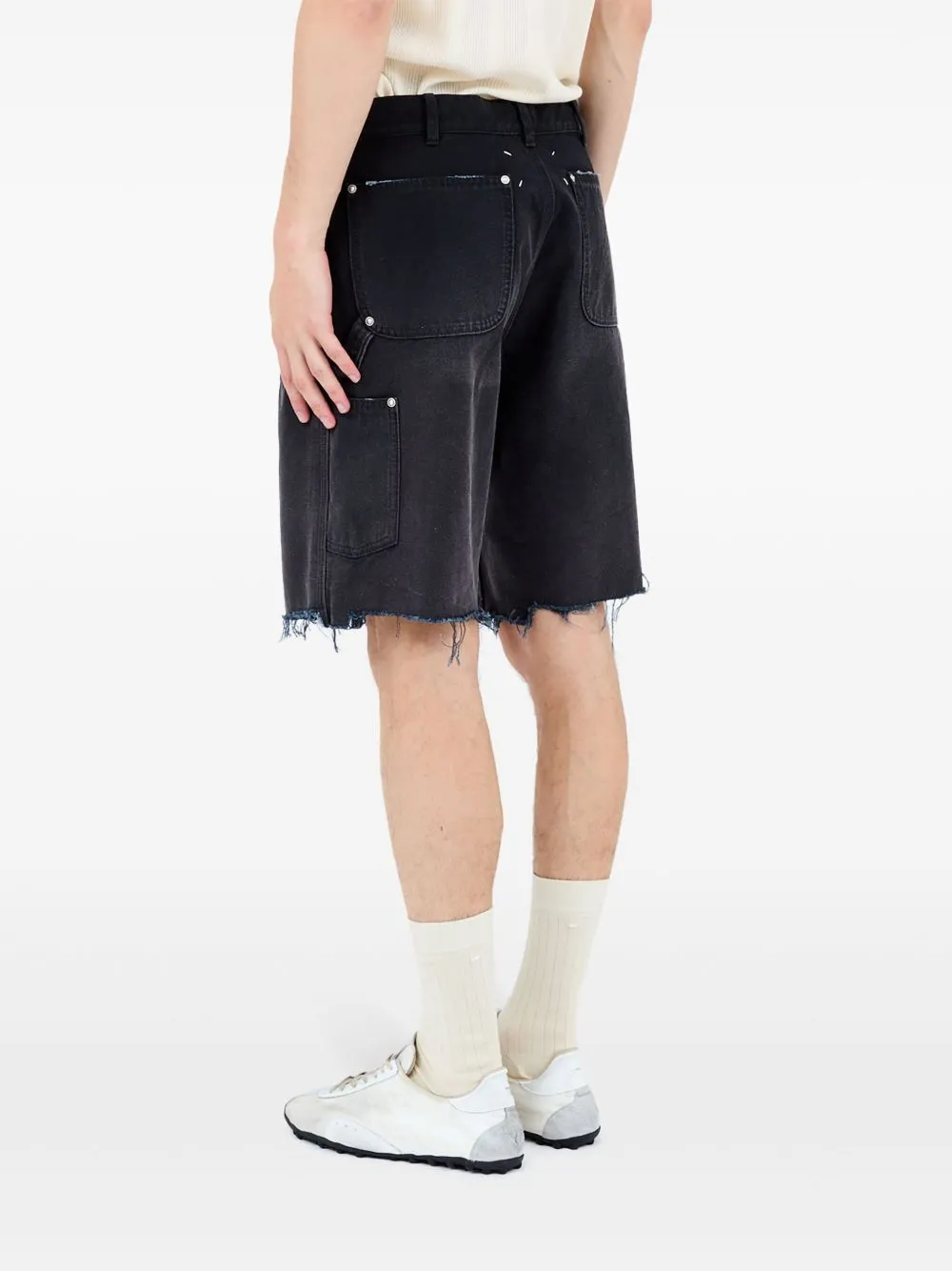 Denim cotton shorts