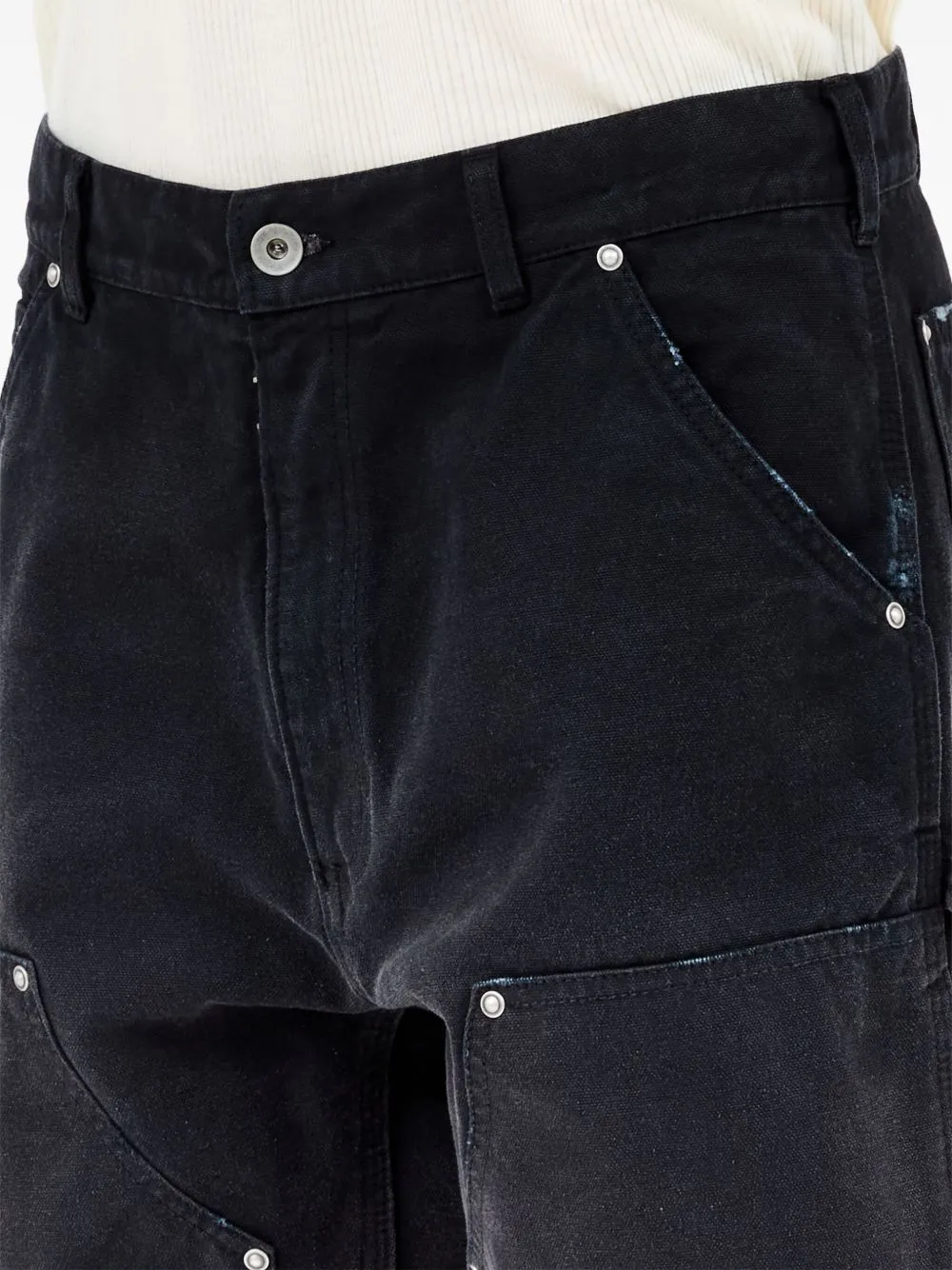 Denim cotton shorts