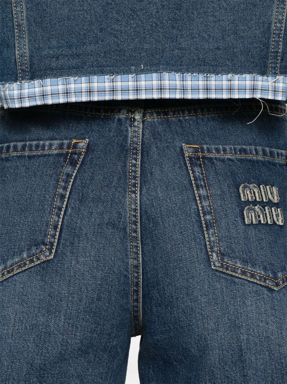 Denim cotton shorts