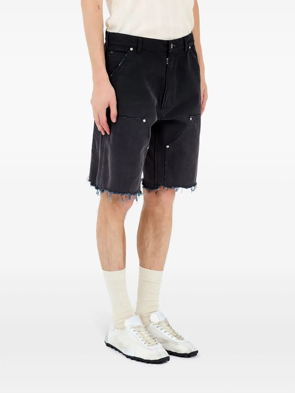 Denim cotton shorts