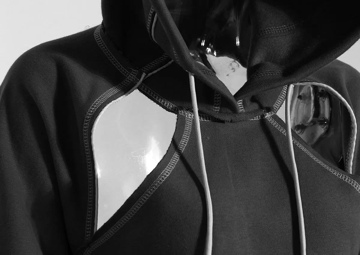 Designed Hiphop Long Sleeves Top Hoodies