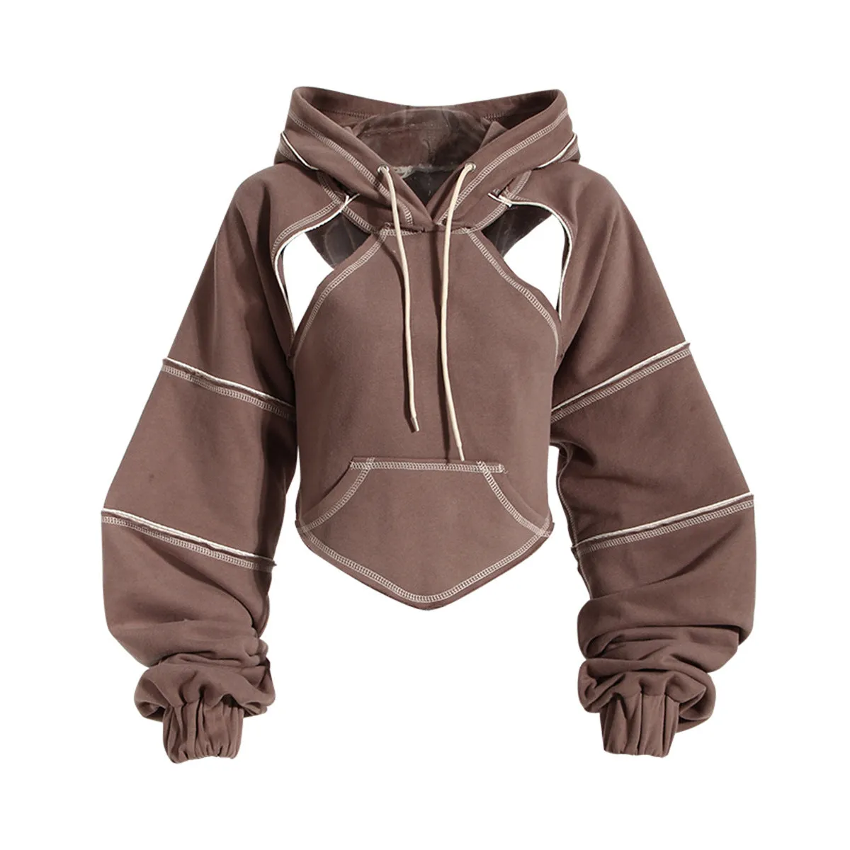 Designed Hiphop Long Sleeves Top Hoodies