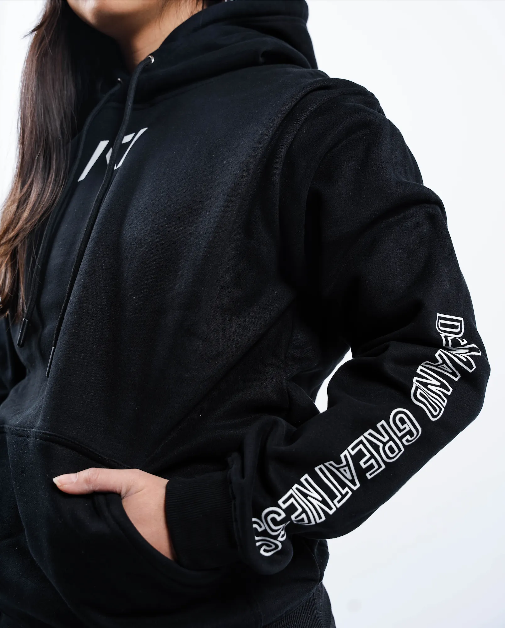 DG Sleeve Non Bar Grip Hoodie - Black