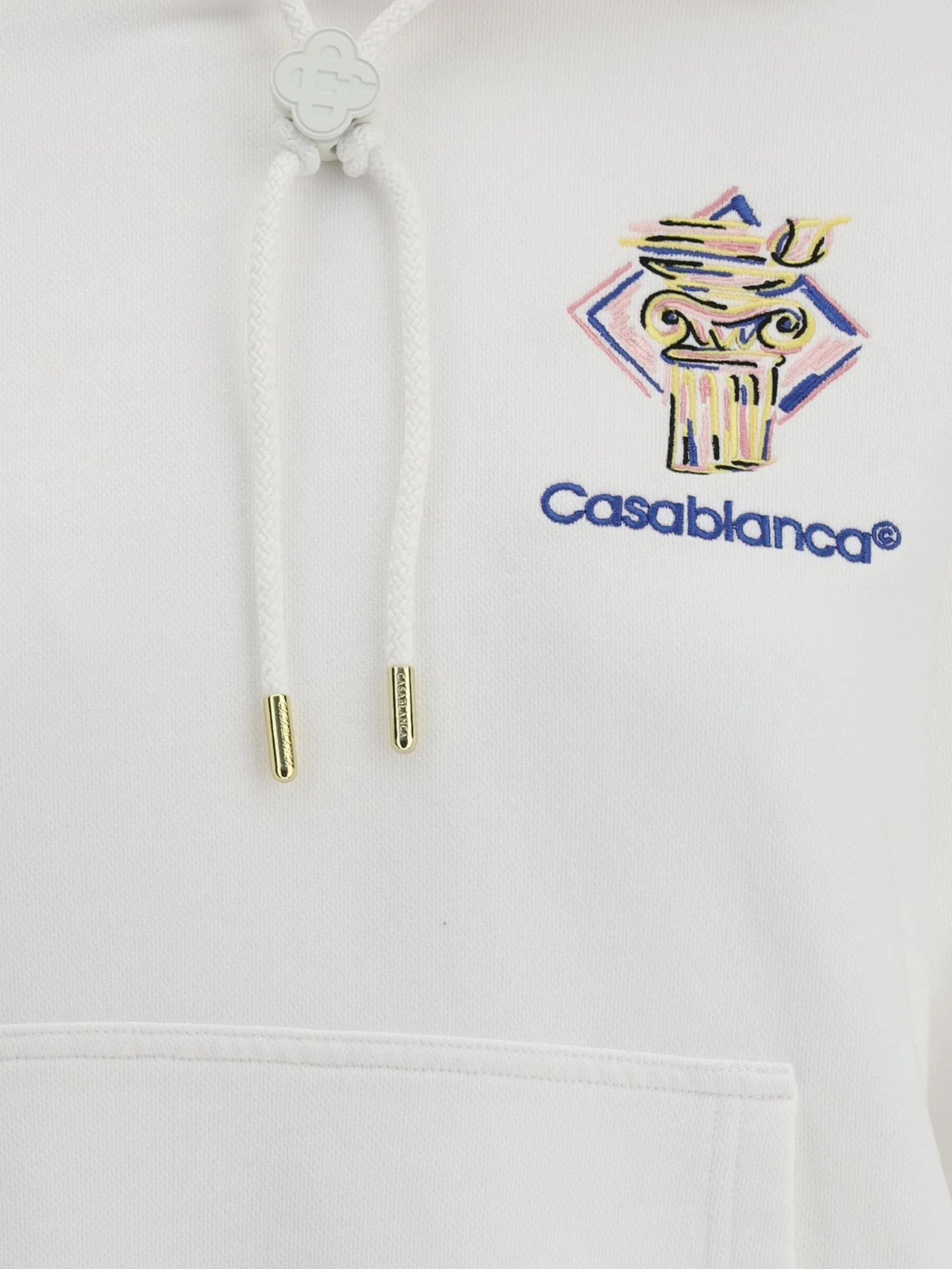 DIAMOND COLUMN EMBROIDERED HOODIE