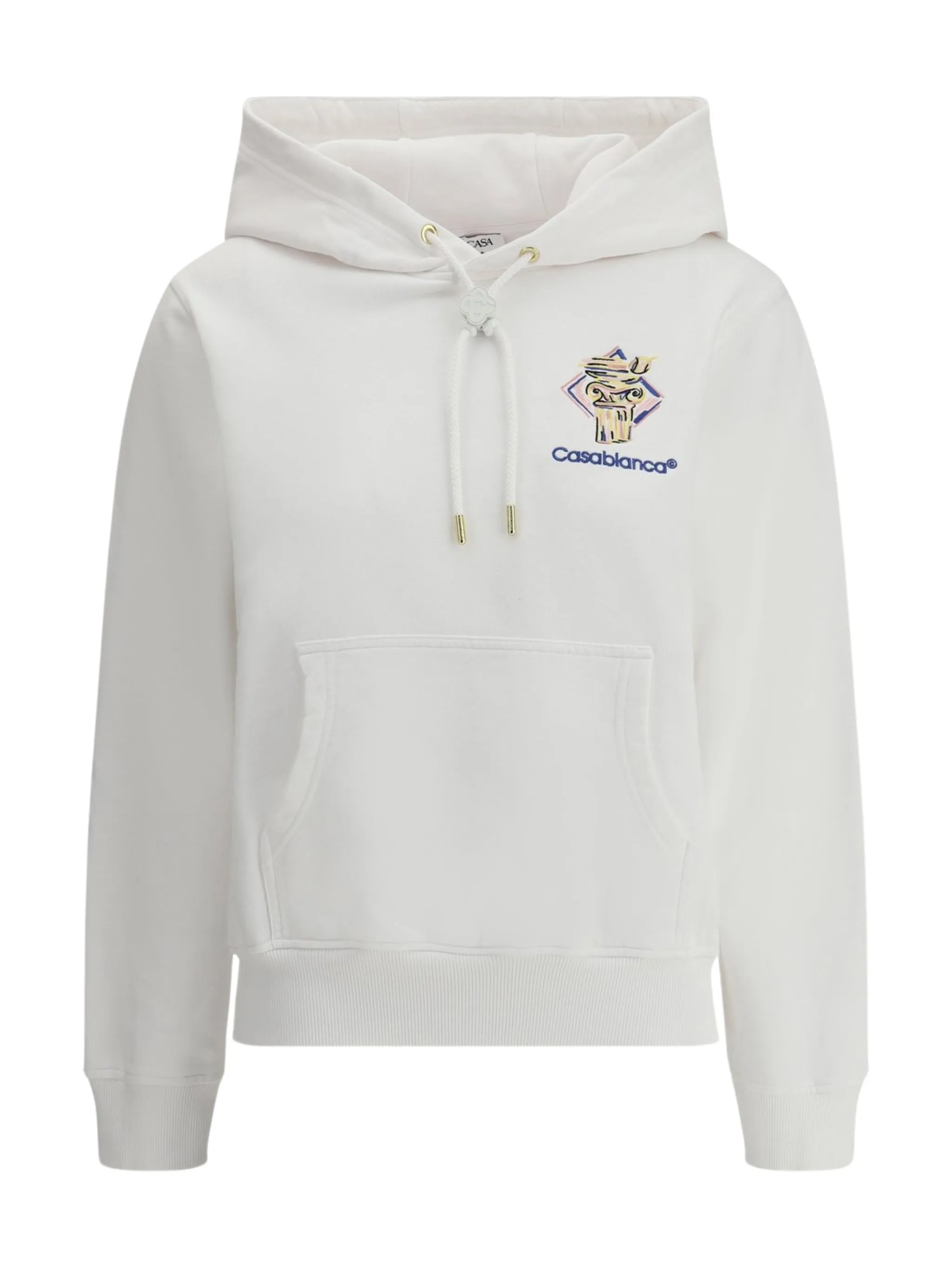 DIAMOND COLUMN EMBROIDERED HOODIE