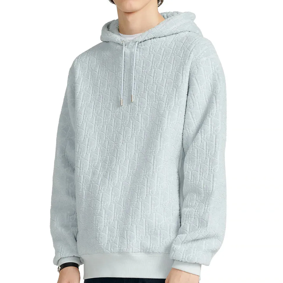 DIOR Oblique hooded sweatshirt Light Blue